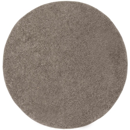 Safavieh New York Shag Power Loomed Round RugGrey 6 ft.-7 in. x 6 ft.-7 in. SG166C-7R